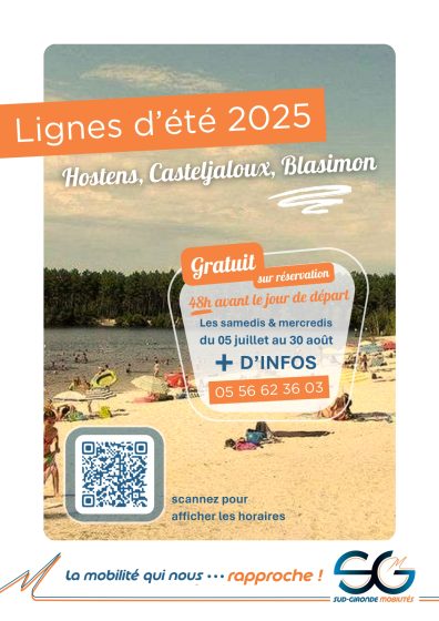 Des bus gratuits cet été à destination des lacs d’Hostens, Blasimon et Casteljaloux